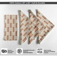 thumbnail image 4 of Vargottam Designer Cotton Canvas Napkins - Set of 12, 20-Inch, Beige Geometric Pattern, Durable & Absorbent Cloth Napkins for Dining, Parties, and Home Decor - Machine Washable, 4 of 7
