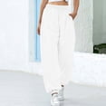 thumbnail image 2 of Pantalones sueltos de cintura alta para mujer, informales, cómodos, elásticos, sólidos Fridja  hfkajh99577, 2 of 4