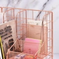 thumbnail image 2 of Rose Gold Desk Organiser Home Office School school desk Supplies Stationary Storage, 2 of 8