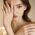 thumbnail image 2 of U7 Sterling Silver Women Ring with Initial Letter A Minimalist Stackable Finger Rings Women's Jewelry Birthday Gift, 2 of 6