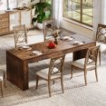 thumbnail image 2 of Tribesigns 78.74-Inch Extra Long Dining Table for 6-8,Farmhouse Kitchen Table with Large Tabletop,Vintage Brown, 2 of 5