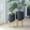 Black Solid Round, variant on CosmoLiving by Cosmopolitan Gold Metal Planter (2 Count)