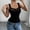 Black, variant on Womens Lace Trim Fitted Tank Tops Dressy Sleeveless Square Neck Vest Summer Casual Basic Layering Undershirt Camisole
