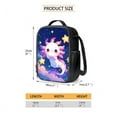thumbnail image 5 of Yuyamidu Axolotl Backpack for School Girls 8-12 with Lunch Box 4 PCS Starry Sky School Bookbag and Lunch Bag Pencil Case Water Bottle Bag for 3rd Grade Student School Bag Set for Kids, 5 of 7