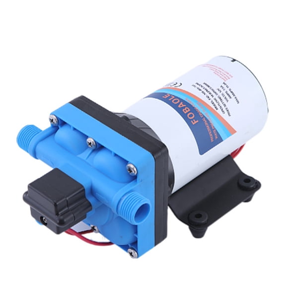 110V AC Electric Diaphragm Pump with 4 Chambers, 180W Power, 20.8L/min Flow Rate, 70PSI Pressure Switch, 48M Head, 1/2"-14 Thread, Includes 1 Water Strainer and 2 Hose Fittings (US Plug)