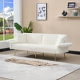 thumbnail image 3 of Jopath 79 inch corduroy sofa bed, foldable double sofa bed with folding armrests, suitable for living rooms and small spaces 79.33"L x 29.33"W x 27.6"H White, 3 of 9