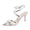 Silver, variant on Strappy Heels for Women Square Open Toe Lace up Heeled Sandals Ankle Strap Stiletto High Heels for Party Prom Dating Wedding Silver 9
