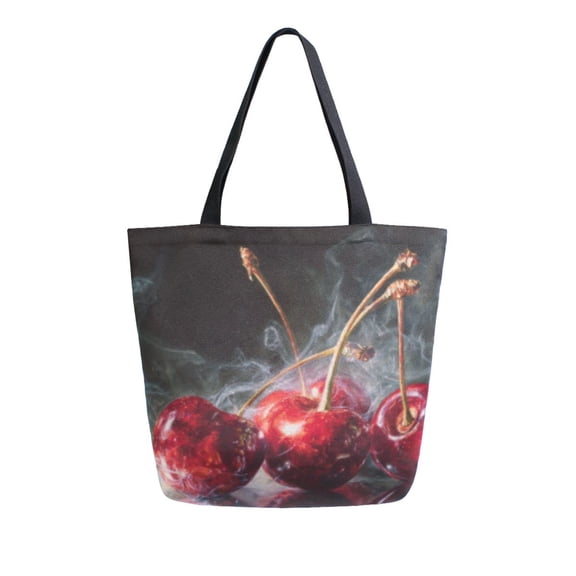 DIXRUYEE Tote Bag Women Weekender Travel Bag Shoulder Handbag Cherry Inferno Printed