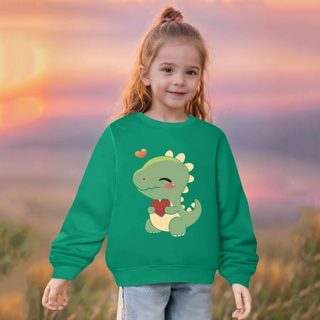 

Ganfancp Heart Print Long Sleeve Sweater for Girls & Boys – Soft Material Fashion Design Ages 2-10 Casual & Comfortable Fit Holiday Deals