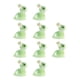 thumbnail image 3 of Adorno de Resina Cola Conejo de Pascua Luminoso Brillante Verde Estatuillas de Conejo, 3 of 8