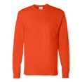 thumbnail image 1 of Camiseta de manga larga sin etiquetas con bolsillo Hanes para hombre - Mediana - Naranja hanes 5596, 1 of 1