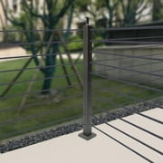 Dwellnix 304 Stainless Steel Cable Railing with Pre-drilled Holes for Easy Installation, 220 lbs Load Capacity, Suitable for Residential and Commercial Use