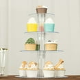 thumbnail image 4 of Efavormart 4-Tier Clear Heavy Duty Round Acrylic Cake Stand, Cupcake Tower Dessert Holder Display Stand with Film Sheets - 14" Tall, 4 of 4