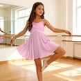 thumbnail image 7 of Fesfesfes Girls Sleeveless Solid Color Round Neck Chiffon Dress for Dance Performance Practice Comfortable Lightweight Summer Outfit 3-15 Years(Pink,13-14 Years), 7 of 7