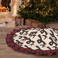 thumbnail image 5 of Sigee Cute Puppy for Christmas Decoration Tree Skirt Christmas Plaid Tree Skirt,Christmas home decor Holiday Tree Skirt Fits TChristmas Tree-36", 5 of 6