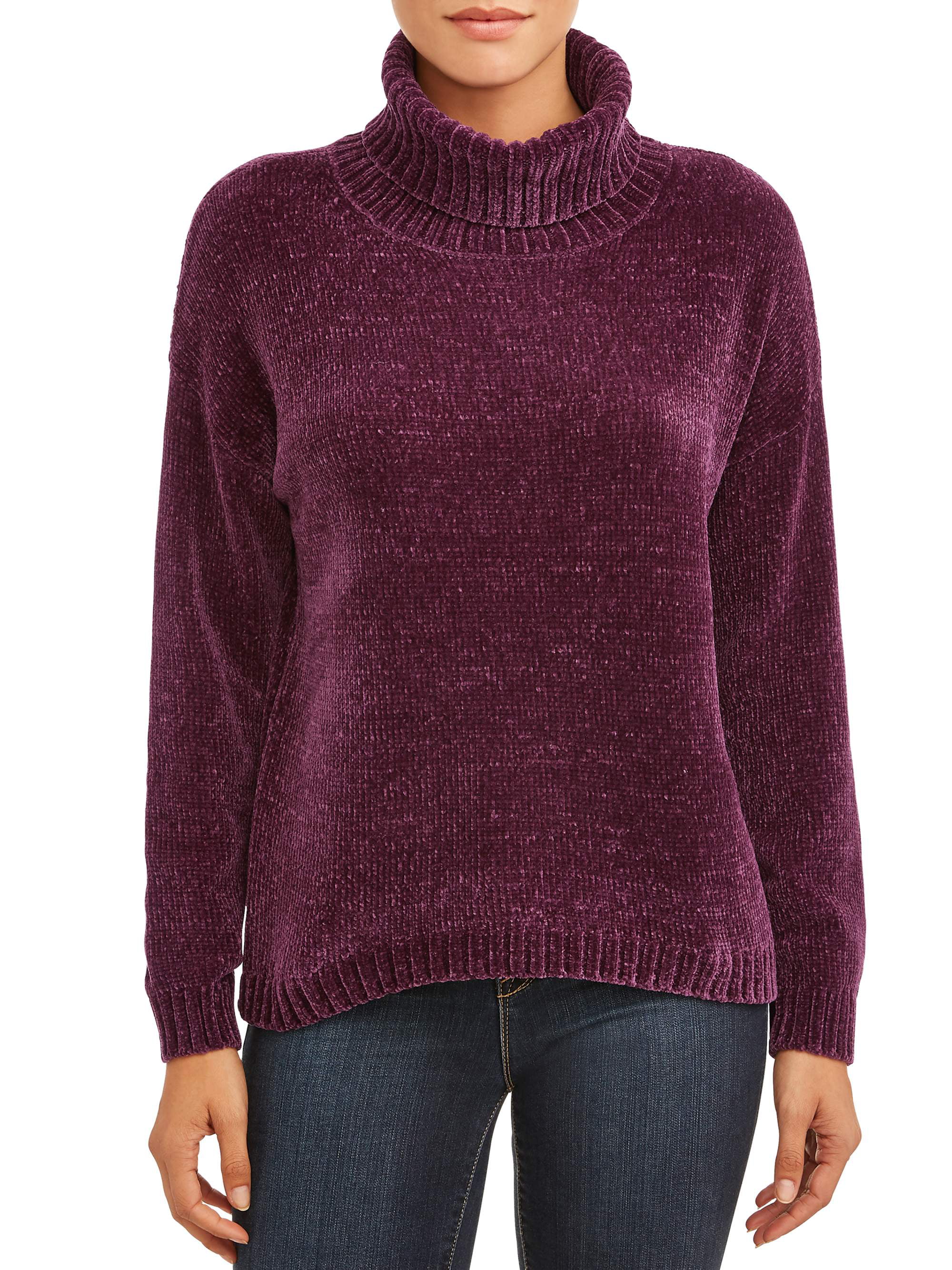 Time and Tru - Time and Tru Women's Chenille Turtleneck - Walmart.com