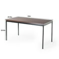 thumbnail image 2 of Modern Mid-Century Pub Table, 47.2“ Farmhouse Rectangular Walnut Pub Table,Sturdy Metal Frame, Brown, 2 of 5