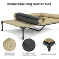 thumbnail image 4 of Cooling Elevated Dog Bed Add Removable Waterproof Bolster Cushion Mat, Raised Pet Cot with Breathable Teslin Mesh, No-Slip Feet, Dog Couch Bed for Indoor Outdoor, 59x37.5inches, Beige,, 4 of 14