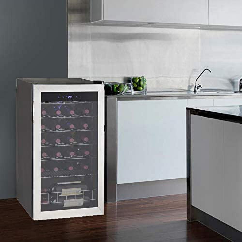 SMAD 28 Bottles 3.1 Cu ft Compressor Wine Champagne Cooler Refrigerator No Frost Wine Freestanding Fridges