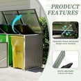 thumbnail image 5 of S-HOME Garbage Bin Shed With Lockable Doors And Waterproof Lid Chain, Stores 3 Trash Cans, Ideal For Patio And Garden，Light Gray, 5 of 10