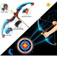 thumbnail image 3 of Juiluna Kids Bow and Arrow, Kids Archery Set, 2 LED Light Up Bows, 12 Suction Cup Arrows, 2 Quivers, 7 Targets, Kids Outdoor Toys Garden Games Gifts, 3 of 9