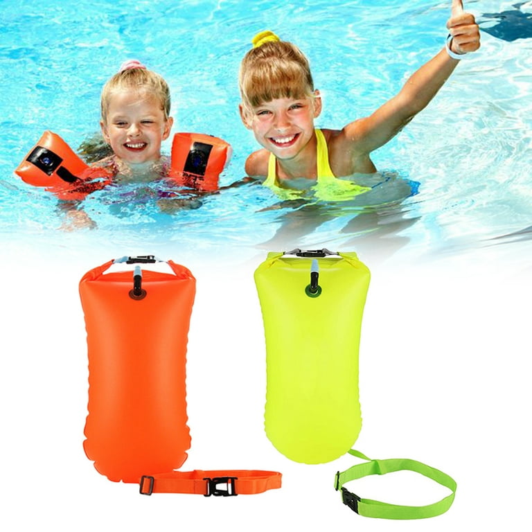 Hesroicy Rafting Bag Foldable Lightweight Portable Swimming Buoy Safety  Float Pouch Air Dry Bag for Summer 