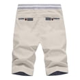 thumbnail image 4 of Dwellite Men's Shorts Casual Classic Fit Drawstring Summer Beach Shorts with Elastic Waist and Pockets Beige 2XL, 4 of 5