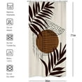 thumbnail image 4 of Abstract Geometric Shower Curtain, Boho Brown Aesthetic Shower Curtain,Mid Century Shower Curtain, Minimalist Plant Leaves Bath Curtain Accessories Decor 60Wx71H, 4 of 5