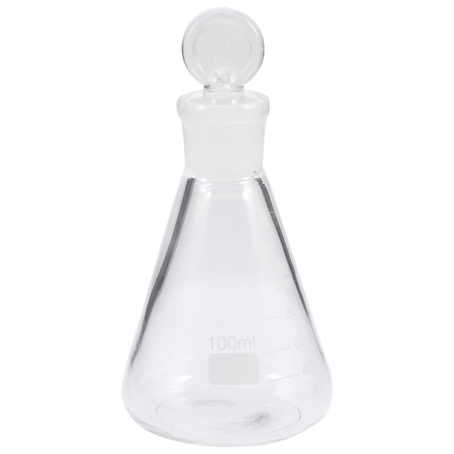 Milisten Glass Flask Erlenmeyer Flask Chemistry Glassware Chemical Experiment Flask for Laboratory