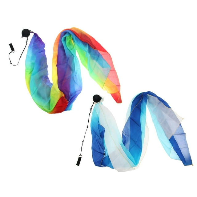 2 Piezas De Flowy Silk Veil Poi Throw Balls Para Accesorios De Disfraces De Danza Del Vientre