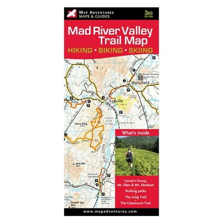 Valley of Mad River Snowshoe Trail, Includes mileage between points on hiking trails. Scale: 1:50,000. Third edition; published by Map Adventures.., By Map (Best Hiking Trails In Hudson Valley Ny)