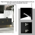 thumbnail image 3 of Kidkapers Contemporary TV Console: 67" Modern TV Stand with 2 Drawers, 2 Cabinets, 5 Champagne Legs, Black, 3 of 5