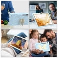 thumbnail image 3 of Case for Samsung Galaxy Tab S10 FE/ S9 FE 10.9 inch/S9 11 inch with Butterfly Stand, Shockproof Protective Tablet Cover with Pencil Holder Shoulder Strap for Kids Girls, Beige Blue, 3 of 7
