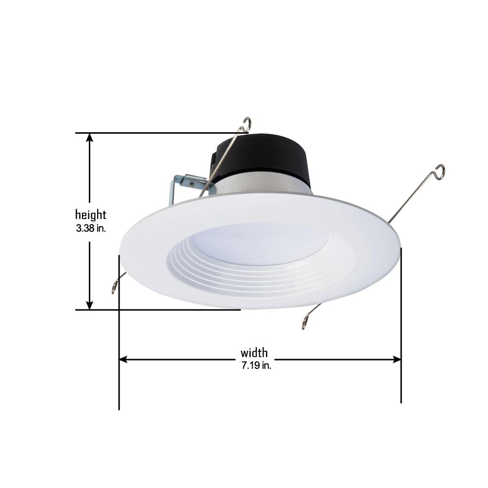 HALO LT Inch and Inch 3000K Integrated LED White Recessed Ceiling Light  Fixture Retrofit Downlight Trim, 90 CRI, Soft White