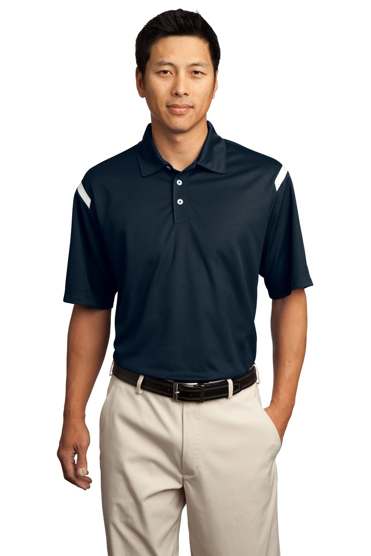 navy nike golf polo