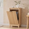 thumbnail image 1 of Conate Kitchen Tilt Out Trash Can Cabinet, Farmhouse 13 Gallon Hidden Garbage Bin Storage Cabinet with Odour Control, Natural, 1 of 8