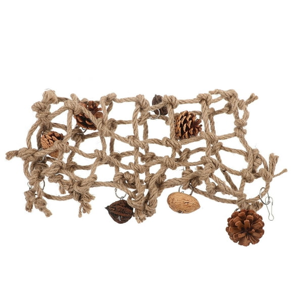 ROSENICE 1Pack Large Bird Parrot Chewing Toy Rope Cage Hanging Bed For Climbing Biting 14.2x13x2.4in