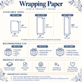 Wrapping Paper Highland Cow Christmas Holly Bell Pattern for Rustic ...