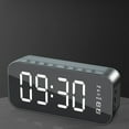 thumbnail image 2 of LBECLEY Portable Sound Bar Subwoofer Speaker Clock Rectangular Alarm A18 Bluetooth Wireless Speaker Soundbar for Computer Desktop Black One Size, 2 of 9