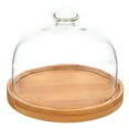 Homemaxs Cake Cover Dome Plate Dessert Stand Display Tray Glass