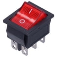 thumbnail image 1 of Interruptor basculante, interruptor basculante de 10 piezas, interruptor de encendido/apagado, interruptor basculante rojo con luz, durabilidad probada en el tiempo, 1 of 14