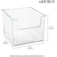 thumbnail image 4 of Plastic Household Storage Organizer Bins with Open Dip Front for Kitchen, Bedroom, Bathroom, Office, Craft or Playroom Organization - Hold Toys, Books, Legos - Ligne Collection, 8 Pack - Clear, 4 of 9