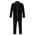 thumbnail image 4 of Family Matching Christmas Pjs Velvet Pjs Long Sleeve Button down Nightwear Set Warm Cozy Pajamas Matching Pajamas for Family, 4 of 5