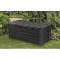thumbnail image 7 of Open Box Keter Plastic 150-Gal Outdoor Patio Organizer Deck Bench Storage, Dark Gray, 7 of 7