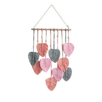 Sunxin Hangs Handmade Macrame Wall Hanging Leaves Large Boho Tapestry Chic Yarn Woven Art Decor for Nursery Bedroom and Living Room, A Pendant