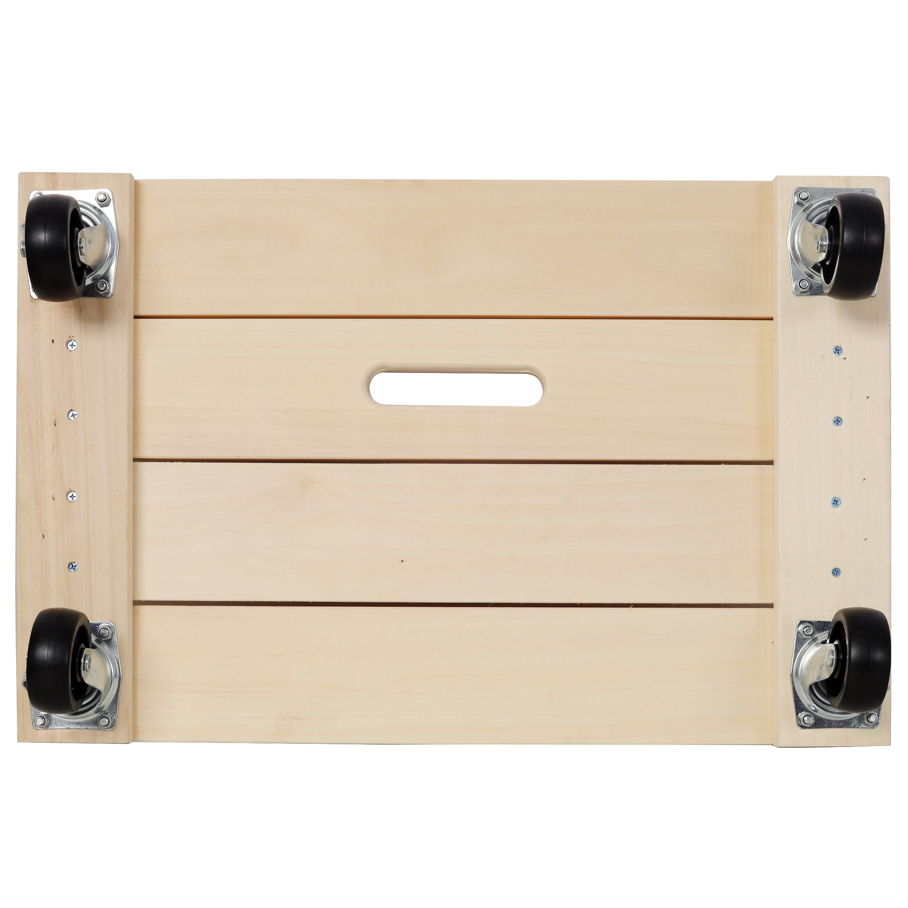 Heavy Duty Hardwood Moving Dolly 24×16 Inch, 1000 LBS Capacity Transport Cart with 4 PP Swivel Casters for Furniture Boxes Heavy Goods Warehouse Moving