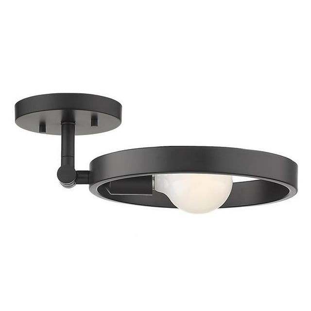 Golden Lighting 8330-1SF BLK Sloane 1-Light Semi-Flush Ceiling&44; Noir