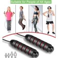 thumbnail image 4 of Cuerda para saltar, rodamientos de bolas sin enredos, cable de cuerda para saltar de velocidad, cuerdas para saltar con espuma viscoelástica, ideal para entrenamiento Crossfit, boxeo oso de fresa  Hogar, 4 of 5