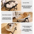 thumbnail image 4 of Elevated Cat Hammock Bed, Portable Foldable Elevated Pet Bed Breathable Mesh, Multifunctional Furniture Portable with Storage Bag for Pets Cats(C), 4 of 9
