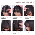 thumbnail image 5 of Straight Synthetic Blunt Bangs High Temperature Fiber Brown Women Clip-In Full Bangs 6 Inch, 5 of 6